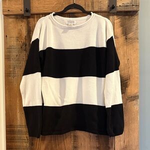 Chic Striped Knit Sweater- Jones New York